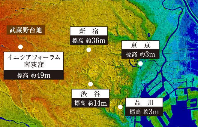 エリアMAP出典：国土地理院デジタル標高地形図より