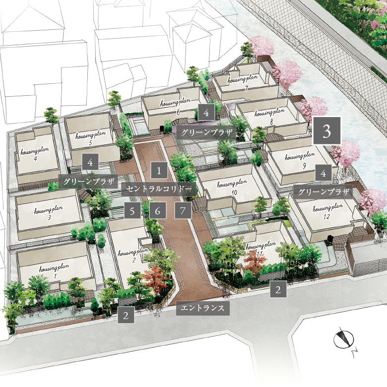 敷地配置イラスト