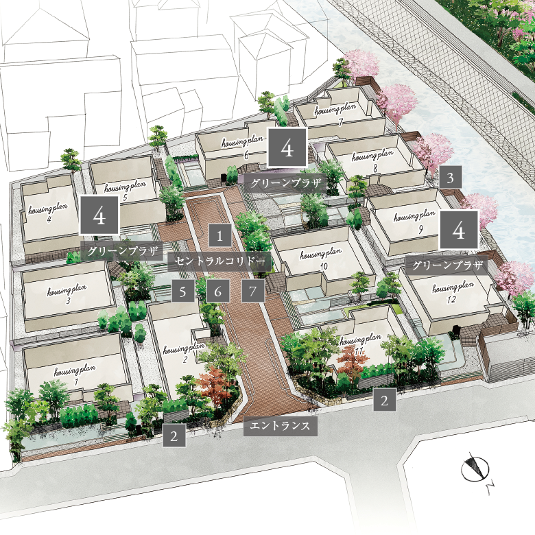 敷地配置イラスト