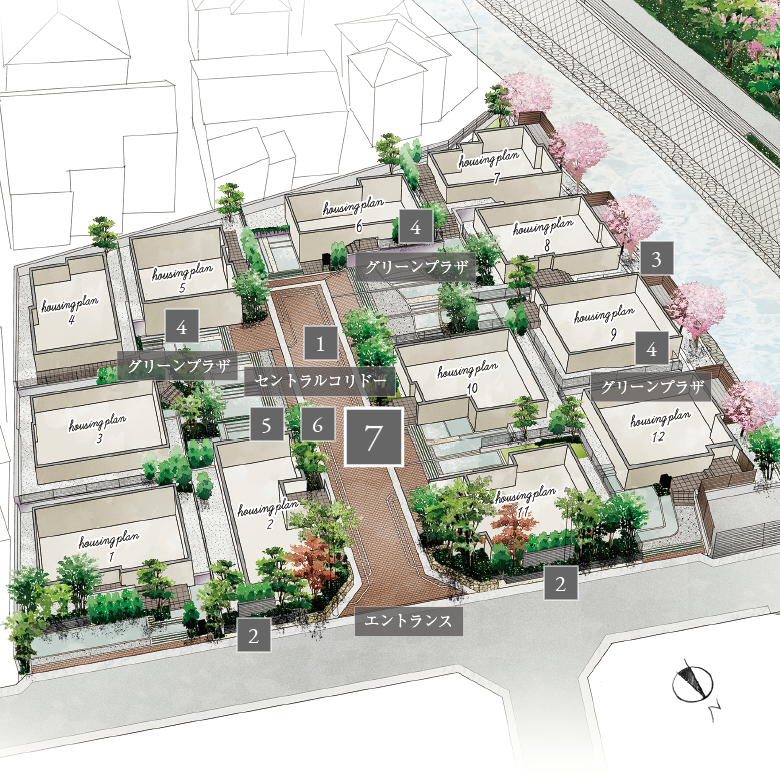 敷地配置イラスト