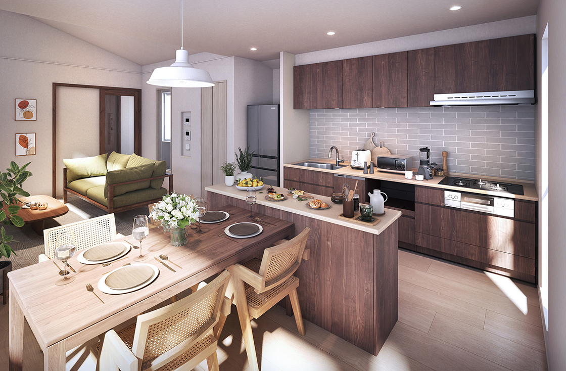 リビング・ダイニング・キッチン完成予想CG