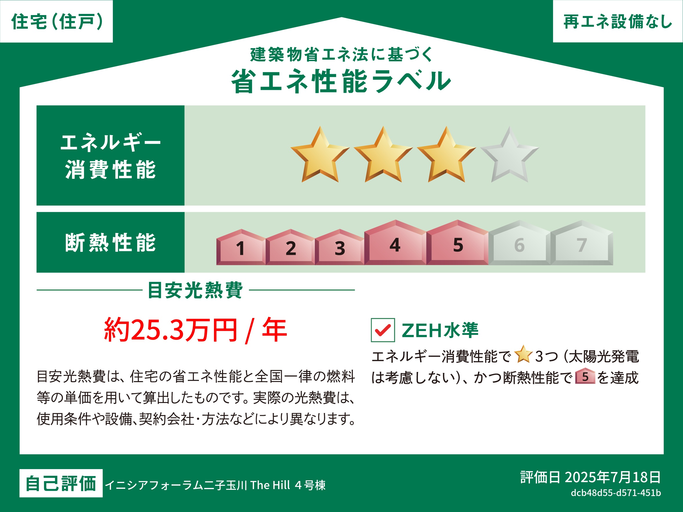 4号棟 省エネ環境性能ラベル