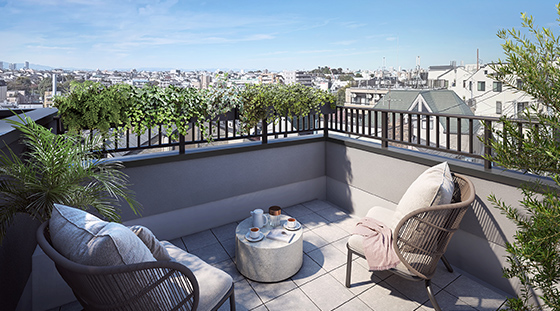 4号棟「SOLA TERRACE」完成予想CG