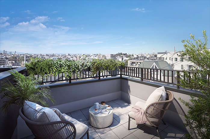 4号棟「SOLA TERRACE」完成予想CG