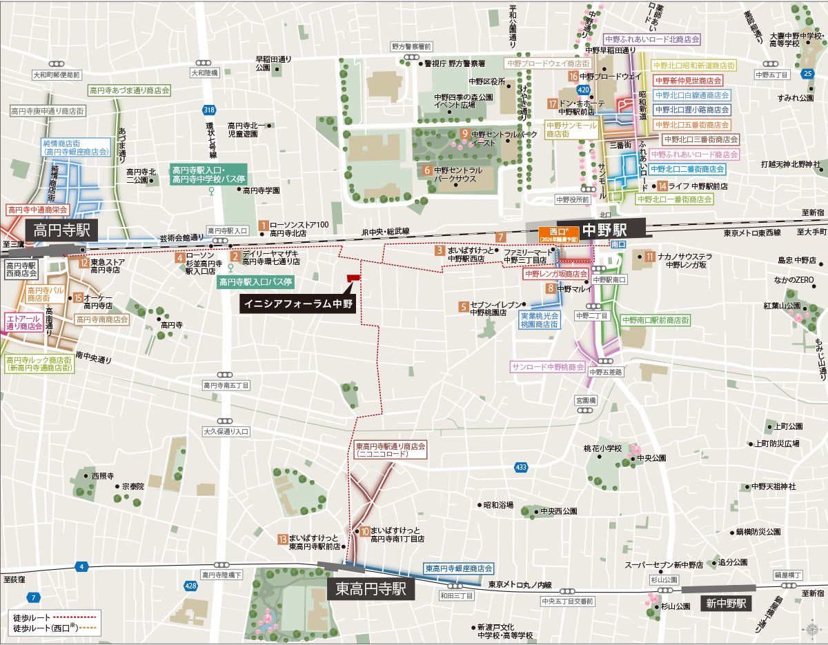 現地周辺案内図