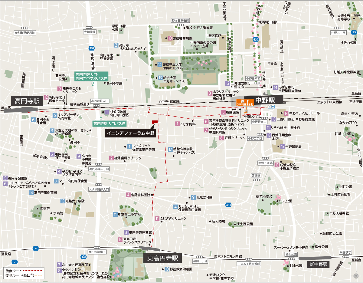 現地周辺案内図