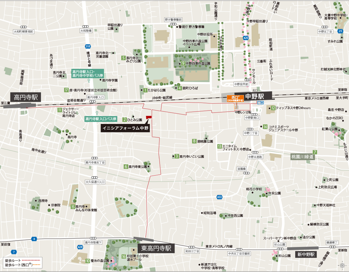 現地周辺案内図